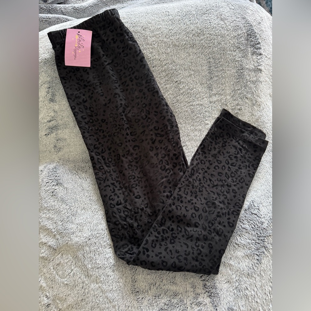NWT Black Leopard Print Leggings